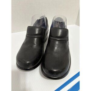 Ariat Womens 7.5 B Black Leather Slip On Wedge Work Comfort Shoes
